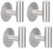Segus Klebehaken, Haken Selbstklebend 4 Stück, Klebehaken Extra Stark, Selbstklebende Haken für Badezimmer und Küche, Haken Ohne Bohren (Silbrig)