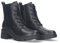 shoes&blues.es 78317-Bota de Tacon para Mujer, Tejido Liso con Cierre de Cordones y de Cremallera.. Talla 36 Negro
