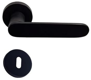 Paire de Poignées A JOE KLOSE besser sur Rosaces Rondes ALUMINIUM Noire - Trou petite clé