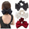 Ypkia 3 Stück Haargummi mit Schleife Satin Seide Bowknot Haarschleife Damen Pferdeschwanz Halter Gummibänder Für Frauen und Mädchen Dutt (Schwarz, Rot, Beige)