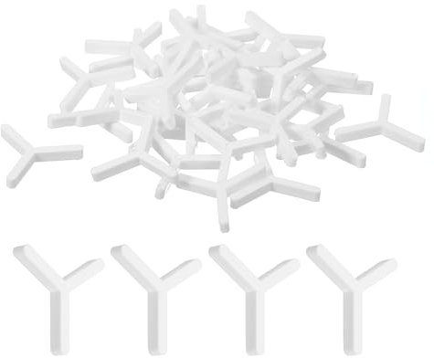 QUARKZMAN 1000pz Distanziatori in Plastica a Forma di Y per Piastrelle Parete Pavimento 2mm 5/64 Distanziatori Piastrelle Esagonali per Installazione Piastrelle Ceramiche, Bianco