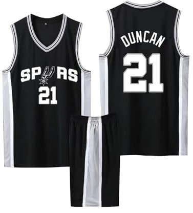 Basketball Trikot Shirt und Shorts, Kinder/Erwachsene Basketball Jersey, Kinder/Erwachsene Basketball ärmellose Anzug, 2-Teiliges Kinder/Erwachsene T-Shirt Weste + Shorts schwarz 3XS