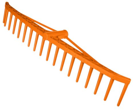 NEO TOOLS Rastrello da giardino, 64 cm, pratica scopa a denti per racchiudere foglie e erba, con robusta zincatura in plastica, rastrello, coniglietto da fieno