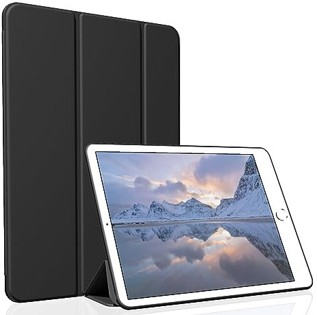 Figair Hülle für iPad Air 3 / Pro 10,5 Zoll, Weicher TPU Rückseite Ultradünn Leicht Smart Schutzhülle, Auto Schlafen/Wecken Hülle für iPad Air 3. Generation/Pro 10,5”, Schwarz