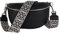 MIRROSI® Bauchtasche Damen, Echtleder, Made in Italy, Umhängetasche, Brusttasche, Crossbody Bag (1 Tasche & 2 Gurte) (Schwarz (Plus), Große Tasche (28x18x9cm))