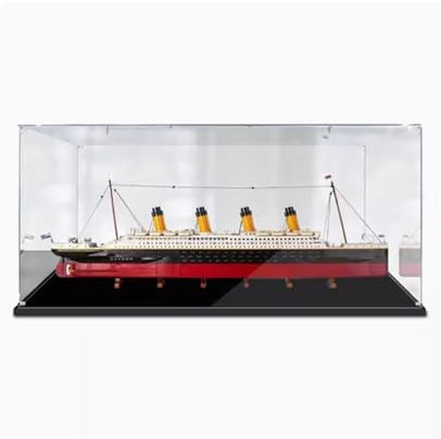 Acryl-Vitrine für Lego 10294 Titanic-Modell, staubdichte transparente Acryl-Vitrine, Aufbewahrungsbox (Modell nicht im Lieferumfang enthalten) (2 mm)