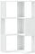vidaXL Eckregal, Bücherregal Regal 3 Böden, Standregal Bücherschrank für Wohnzimmer, Aktenregal Büroregal Wandregal, Weiß Holzwerkstoff