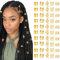 Tyqour 50 Stück Gold Haarschmuck für Zöpfe, Verstellbar Metall Dreadlocks Schmuck, Ring Braids Schmuck, Zopfschmuck Mit Goldenen Anhängern, Hair Accessories Loc Hair Jewelry For Women Braids