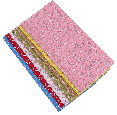 VILLFUL 7stücke Unistoff Baumwollstoff DIY Patchwork Set Handgefertigt Stoffmaterial Für Kissenbezüge Und Steppdecken Regenschirm Farben