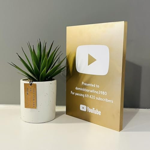 Premio grueso de botón de reproducción para suscriptores de YouTube