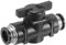 PATIKIL 12mm Valvola a Sfera Pneumatica, 12mm OD BUC Raccordi per Tubi Push to Connect Valvola a Sfera Unione Dritta Controllo Flusso Aria per Aria Idraulica, Nero Argento