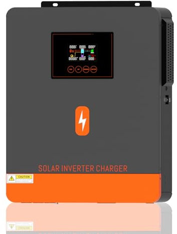 PowMr 6200W Hybrid Wechselrichter 48V DC zu 230V AC mit 120A mmpt Solar Laderegler, Max PV-Eingangsleistung 6200W für 48V Blei-Säure- und Lithium-Batterien