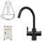 QETTLE Original 4-in-1 Instant Boiling Water Tap | True Boiling, Filtered Cold, Mains Hot & Cold (Black, 2 Litre Boiler)