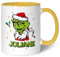 GRAVURZEILE Bedruckte Tasse - Grinch Motiv - Personalisiert mit Namen - Spülmaschinenfest & Mikrowelle geeignet - Weihnachtstasse als Geschenk für Sie & Ihn zu Weihnachten - Farbe: Gelb