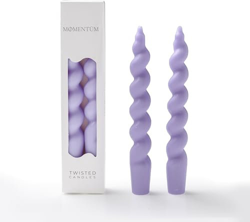 MOMENTUM® Pack 2 Velas de diseño - Velas Decorativas - Velas Aromáticas - Regalo original (Lila)