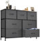 DUMOS Kommode mit Schubladen - kommoden & Sideboards für Schlafzimmer Geeignet, Komodenschrank mit 7 Schubladen, Stoffkommode mit Stabilem Stahlrahmen, Ideal für Schlafzimmer, Wohnzimmer