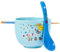 Silver Buffalo Rainbow Brite and Twink Ramen Nudel-Reisschale aus Keramik mit Essstäbchen und Löffel, mikrowellengeeignet, 590 ml