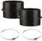 Lot de 2 raccords ronds - 75 mm - 75 mm - Raccord de tuyau - Pour air parc, chauffage, spaseur, etc