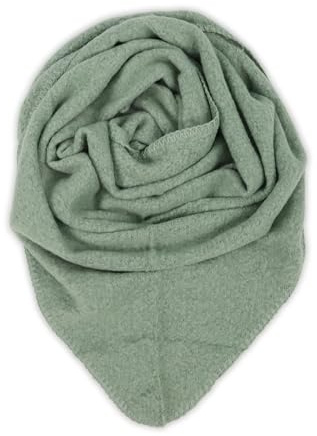 malito - Damen Modeschal - weicher Dreiecksschal Unifarben & Leo Print - langer flauschiger XXL Winterschal S601