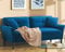 Domusensus 3 Sitzer Sofa Klein, 175 cm Kleines Sofa 3 Sitzer, Bequemes Kleines Sofas für Jugendzimmer, 3 Minuten Schnelle Montage ohne Werkzeug, Modernes Couch Klein für Wohnung oder Büro, Königsblau