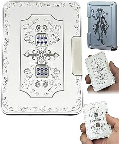 Creative Mechanical Dice, 3D Mechanical Dice Fidget Toy, Auto-Dice Mechanical,EDC Aluminum Alloy Stress Reliever Dice Spinner, Press & Transform Dice Fidget Toy,for Party Wine Table Games (1 pcs)