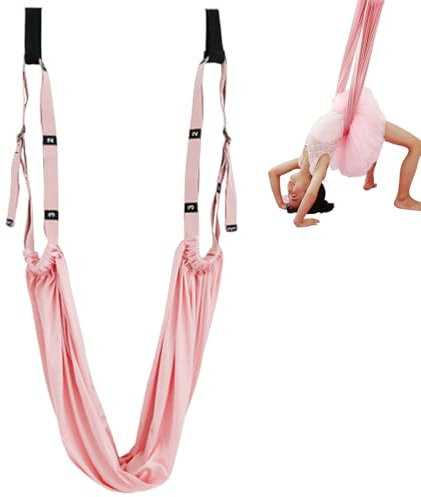 SWEETBIUTI Yoga Swing, Adjustable Height Stretch Strap with Door Anchor, Flexible Straps Yoga Rope for Stretching Leg Waist Back, Pilates Dance Splits Gymnastics