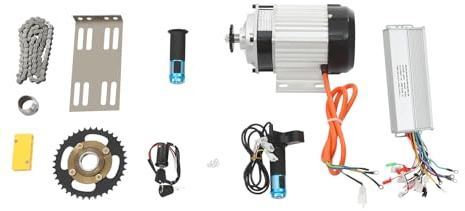 ROMYIX 48V 1000W Elektromotor-Bausatz mit 45A Regler, 3-Gang-Drehgriff,Hochgeschwindigkeits-Bürstenloser Motor für Dreiräder, Elektrofahrräder, Elektromotorräder, Motorroller