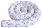 LOOLAY Schlangenkissen – Stoffschlange Dekoratives und Vielseitiges Wohnaccessoire – Stilvoller Zugluftstopper – Rolle aus Bio-Baumwolle – Handgefertigtes Deko-Kissen (Blumen Rosa 200 cm)