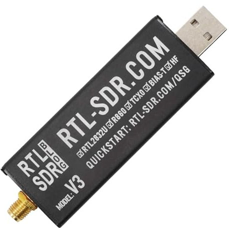 ZMLMAJJ Récepteur Radio RTL SDR V3 R820T2 Tuner RTL2832U 1PPM TCXO SMA RTLSDR Défini par Logiciel (dongle Uniquement)