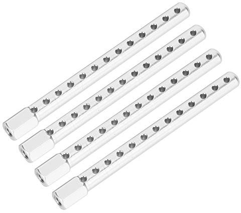 Colonne de Coquille de Voiture RC en Alliage en Aluminium, Conception Exquise, 4pcs, Ajustement pour HSP 1/10 122037, Bleu / Argent (BLUE) (SILVER