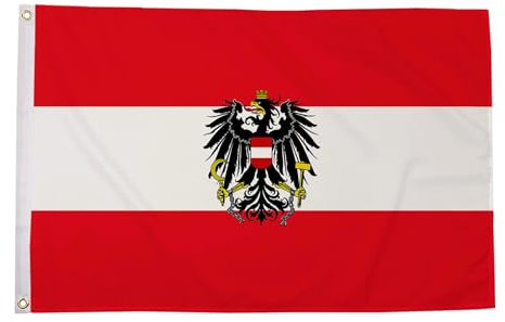 Österreich Flagge - Fahne Adler 90cm x 150cm - beste Qualität