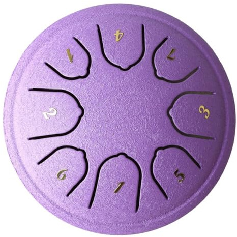 Rersduyt Mini Hollow Drum 4.5 Inch 8 Tone Hollow Drum Steel Tongue Drum Percussion Instrument Children'S Music