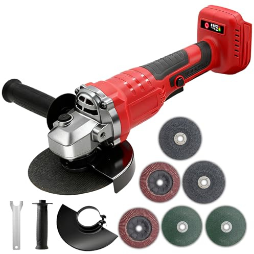 Cordless Angle Grinder Compatible with Makita 18V Battery, 125mm M14 23000RPM Brushless Angle Grinder Tool, 3 Variable Speeds Electric Power Grinder for Cutting, Grinding(Battery Not Included)