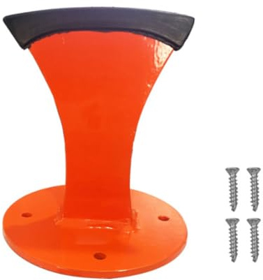 FUANA Fendeuse manuelle pour bois de chauffage de moins de 50 cm, fendeuse de bûches en métal avec revêtement de sécurité, pour cheminées, fours à pizza, barbecue, lame de 102 mm, noir et orange