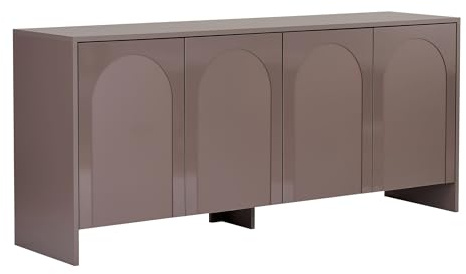 Hanah Home Moderner Konsolentisch, Atlas Brown, 180 x 80 x 45 cm | 100% melaminbeschichtete Spanplatte, 18 mm Stärke | stilvolles geometrisches Design, perfekt für Wohnzimmer & Flur