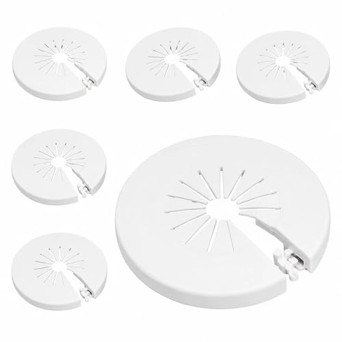 GUGUGO Heizungsrohr Rosette 14-45 mm Weiß, Heizkörperrosette Klick-Rohrabdeckung aus Polypropylen, Heizungsrohre Abdeckung und Rohrverkleidung für Heizkörperrohre, Wasserrohr und WC Rohr