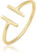 Elli PREMIUM Ring Damen Geo Statement Offen Stab in 375 Gelbgold
