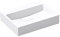 Mai & Mai Lavabo sobre Encimera Lavabo Suspendido Baño Lavabo | Rectangular | Blanco Brillante | Mármol Fundido | 50x38x11cm | sin Orificio para Grifo con Válvula de Desagüe | Colossum19