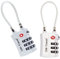OW-Travel Candado Combinacion Cable Acero Flexible Anti robo. Candado maleta TSA numerico 3 Digitos. Candados mochila y maletas. TSA candado Taquilla Gimnasio. andado seguridad equipaje Plata 2