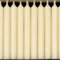 Bütic GmbH 20 Baumkerzen durchgefärbt 110mm x Ø 13mm - Kerzen mit rückstandsfreiem Abbrand, 2,5h Brenndauer, rußarm, geruchsneutral, Farbe:Elfenbein