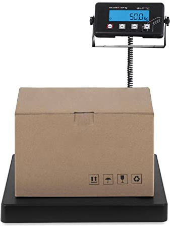Steinberg System 75 kg / 10 g Digitale Paketwaage Plattformwaage mit LCD Display Digitalwaage 40 x 40 cm Abschaltautomatik