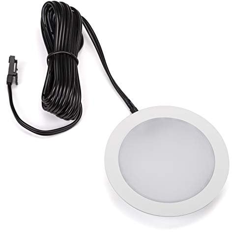 1 x LED Einbaustrahler GIULIA 12V 3W warmweiß - 2700K / 65 x 12 mm/Gehäuse weiß Möbeleinbauleuchte Beleuchtung Einbauspot Spot Ultraslim von SO-TECH®