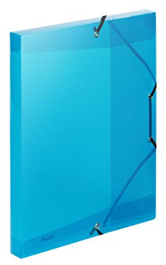 Favorit 400116646 Ordner 3 Klappen mit Gummiband Lumina, 24 x 32 cm, Rücken 2.5 cm, blau