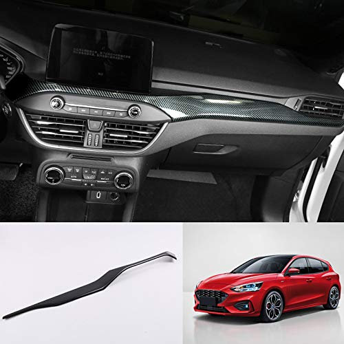 HIGH FLYING für Focus MK4 2019-2021 Stufenheck, Turnier Kohlefaserfarbe Interieur Mittelkonsole Dekor 1 Stück ABS Kunststoff