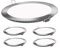 Gnetic Glass ONSSI Placa LED de Techo 20W 2000 Lúmenes, Redondo Φ220mm Empotrado SuperSlim Foco Downlight de Techo Panel LED (PACK 5) Marco Plata Luz Neutra 4000k