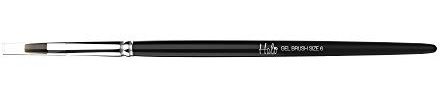 Pure Nails Halo UV Gel Nail Brush Flat Brown (Size 6)