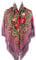 Gudessly Damen Traditioneller Schal Wickeltuch Quaste Schal Fransen Hals Kopftuch Retro Schal Blumenponcho Druck Schal, Violett, Einheitsgröße