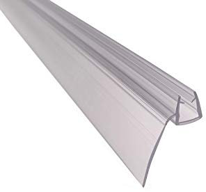 KRISTHAL Dusch-Türdichtung mit seitlich befestigter langer Wasserabweislippe, 200 cm Länge, für 8 mm Glas, Art.Nr. 002
