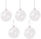Yolaka 5 Stück 100 mm transparente Christbaumkugel-Ornamente – DIY befüllbare Glaskugeln