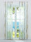 ESLIR Schiebegardinen Set 2er Flächenvorhänge Gardinen mit Klettband Schiebevorhang Transparent Vorhang mit Wellen Druck Voile Sand BxH 57x245cm 2 Stück